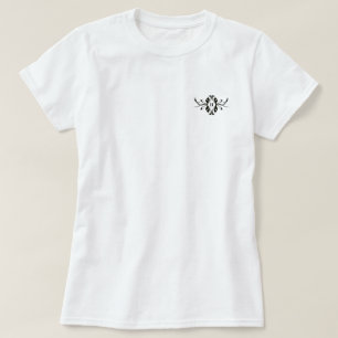 Chic Simplicity: Personalised Bow Monogram  T-Shirt