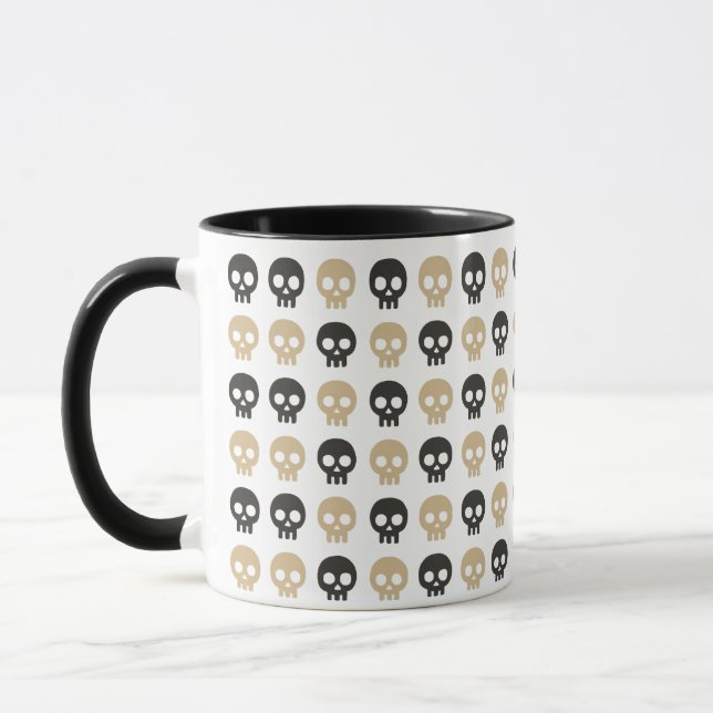 Chic Skull Grid Mug (Left)