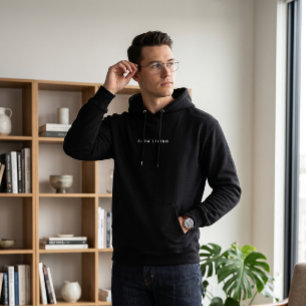 Chic Slow Living Spaced Typography Minimalist Hoodie