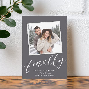 Chic Snapshot Photo Engagement Announcement