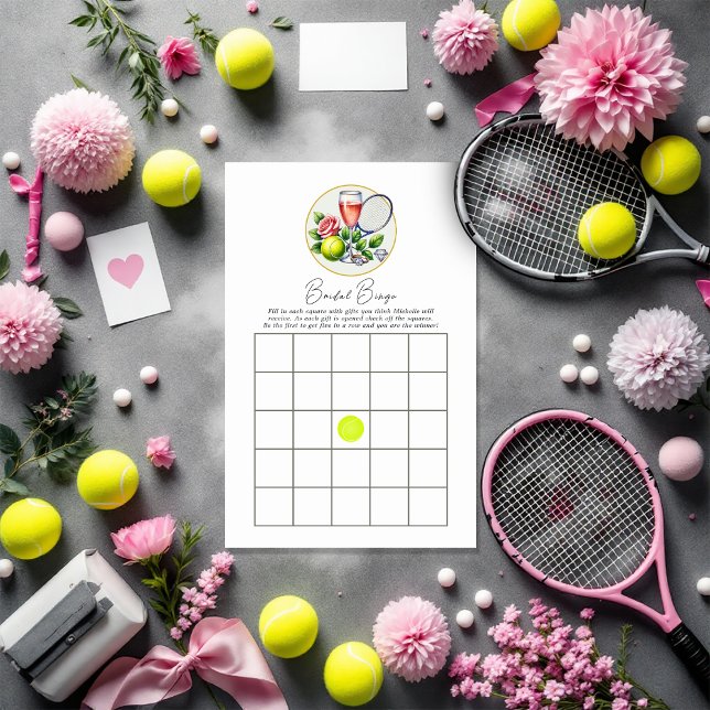 Chic Social Club Tennis Bachelorette Bingo (Chic Social Club Tennis Bachelorette Bingo)