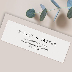 Chic Sophisticated Dove Grey Return Address Label