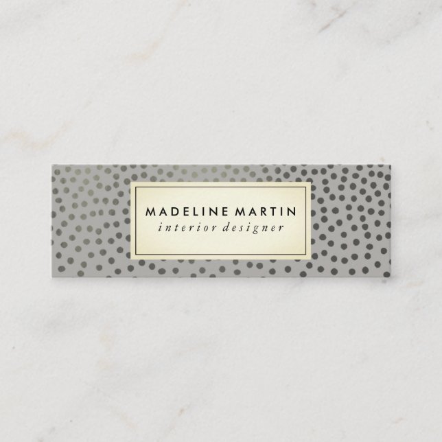 Chic Speckled Pattern Mini Business Card (Front)