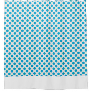 Chic Spotted Blue and White Pattern Shower Curtain