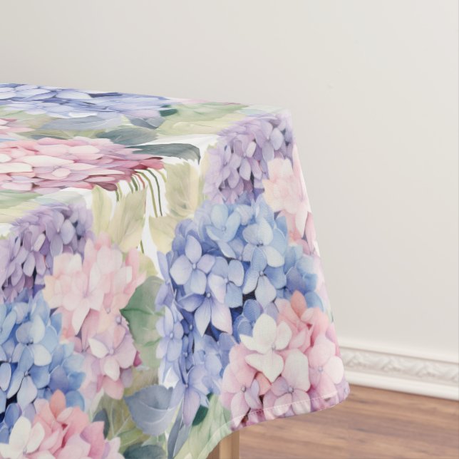Chic Spring Colours Hydrangeas Tablecloth (In Situ)
