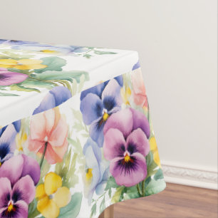 Chic Spring Colours Pansy Pansies Tablecloth