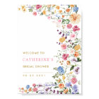 Chic Spring Garden Floral Bridal Shower Welcome