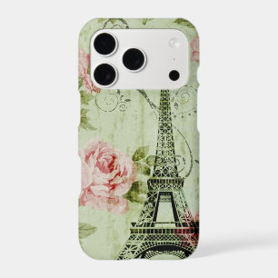 chic spring mint pink floral paris eiffel tower