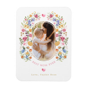 Chic Spring Wildflower Garden Mother's Day Gift Magnet