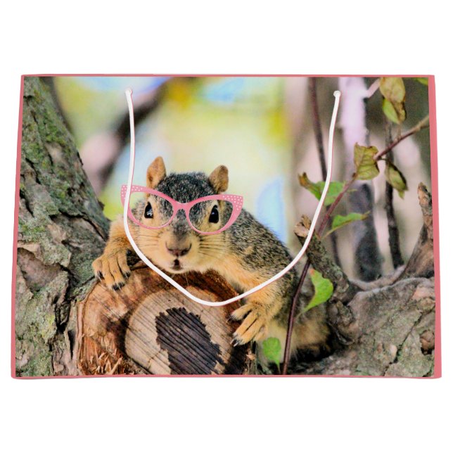 Chic squirrel large gift bag (Front)