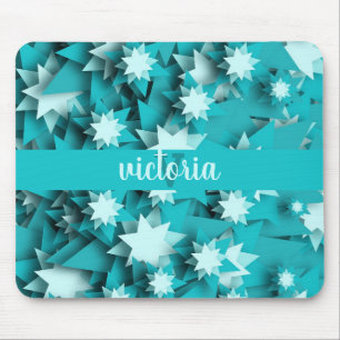 Chic Stars Monogrammed Mouse Pad