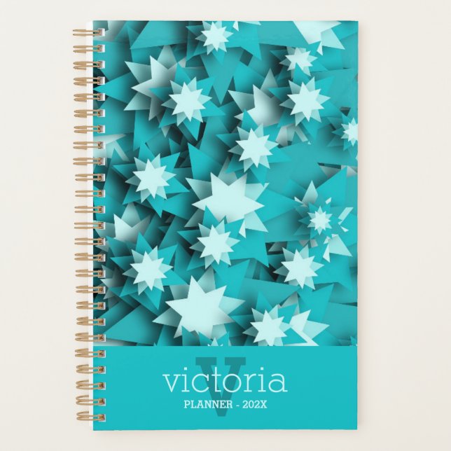 Chic Stars Monogrammed Planner (Front)