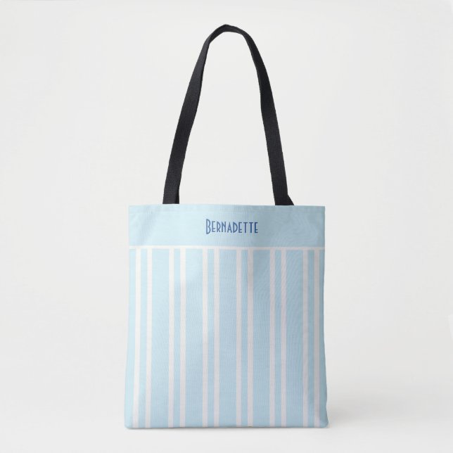 Chic Stripe Bachelorette Tote Bag (Front)