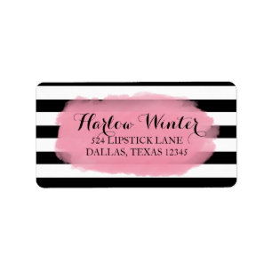Chic Stripes   Black White Pink Label