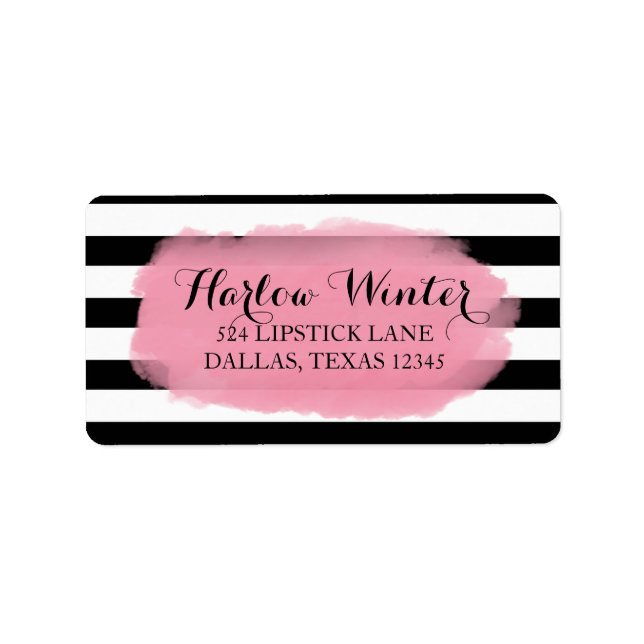 Chic Stripes | Black White Pink Label (Front)