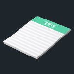 Chic Stripes (Blue) Notepad<br><div class="desc">Modern to do list. Available in pink. © Mood 4 Cute</div>