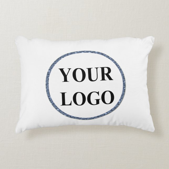 Chic Stylish Blue And White Create Your Own Decorative Cushion (Front)