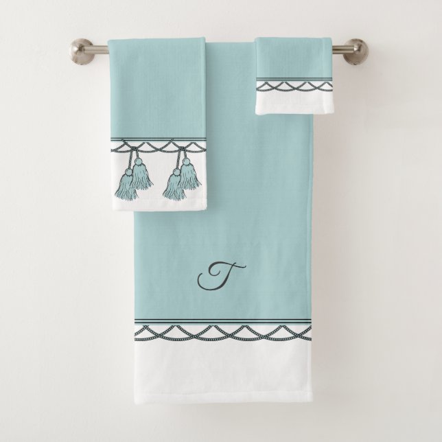 CHIC & STYLISH_ ELEGANT SEAFOAM TASSELS BATH TOWEL SET (Insitu)