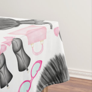 Chic Stylish Girly High Heels Fashion Pattern Tablecloth