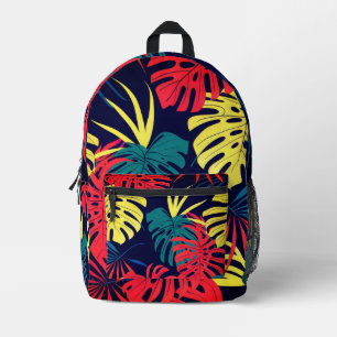 Chic Stylish Modern Terracotta Botanical Leaves Printed Backpack