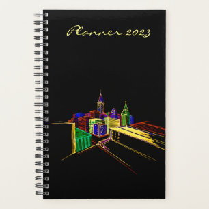 Chic Stylish Planner Vibrant Bright City