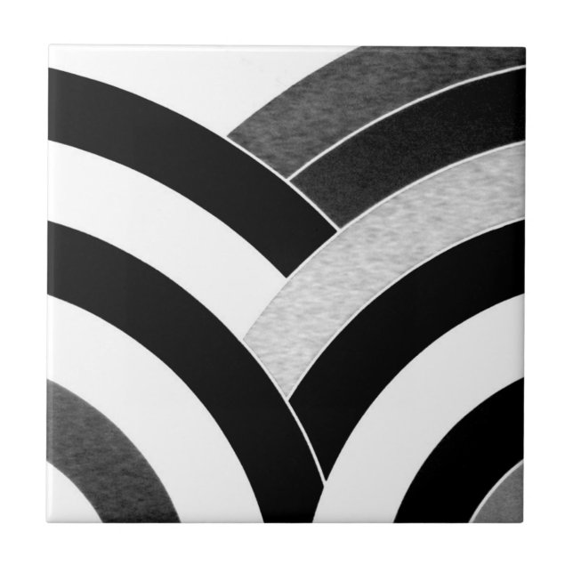 chic stylish sophisticated contemporary chevrons tile (Front)