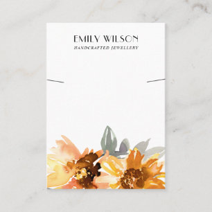 CHIC SUNFLOWER FALL NECKLACE BRACELET DISPLAY CARD
