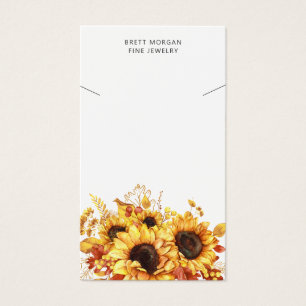 Chic Sunflowers Necklace Display Cards