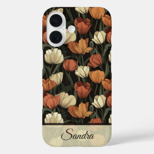 Chic Surprise Birthday Tulip Name iPhone 16 Case