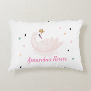 Chic Swan, Stars, Princess    Decorative Cushion