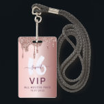Chic Sweet 16 Glitter Pink VIP Birthday Invitation ID Badge<br><div class="desc">Elevate your Sweet 16 celebration with this stunning and sophisticated invitation, designed to make a lasting impression. Featuring a luxurious rose gold metallic finish with dazzling rose gold glitter drips, this invitation exudes elegance with a modern, glamourous touch. The shimmering details add excitement and refinement, making it the perfect choice...</div>