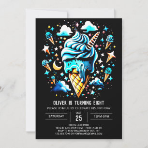 Chic Sweet Boys Boy Ice Cream Birthday Invitation