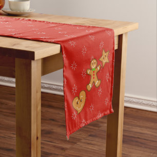 Chic sweet XmaS Gingerbread Pals Long Table Runner