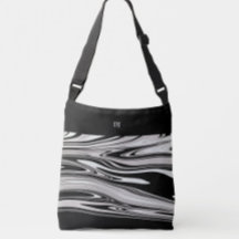Chic Swirl Pattern Taupe Black Monogrammed