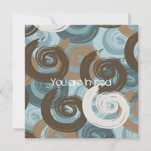 Chic Swirls Baby Shower Invitation