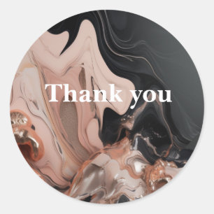 chic taupe Marble texture Classic Round Sticker