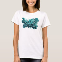 Chic Teal ABSTRACT ART Artistic Motif