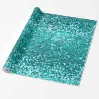 Chic Teal Aqua Glitter Sparkle Luxury