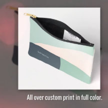 Chic Teal & Beige Classy Customisable Minimalist 