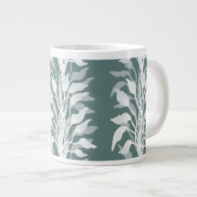 Chic Teal Green Abstract Calla Lily Botanical