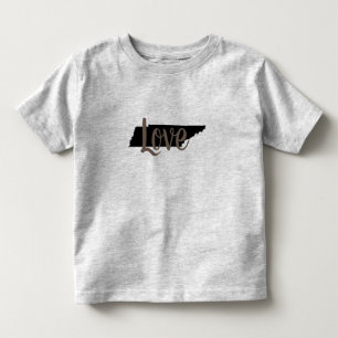 chic TENNESSEE LOVE script on grey Toddler T-Shirt