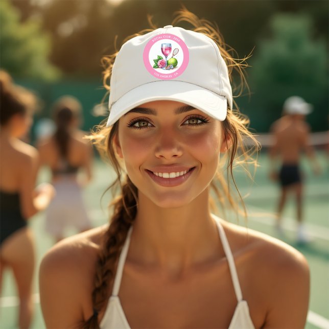 Chic Tennis Motif Social Club Bachelorette Weekend Trucker Hat (Chic Tennis Motif Social Club Bachelorette Weekend Trucker Hat)