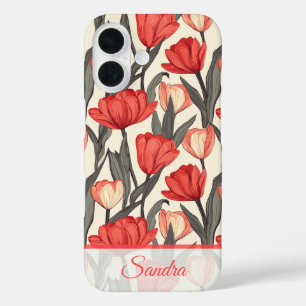 Chic Thank You Gift Tulip Name iPhone 16 Case