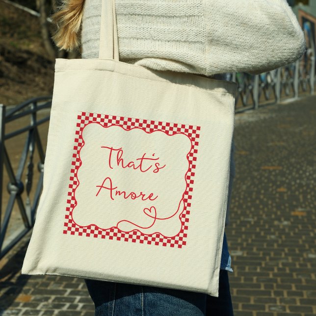 Chic 'That's Amore' Italian-Themed Customisable  Tote Bag (Creator Uploaded)