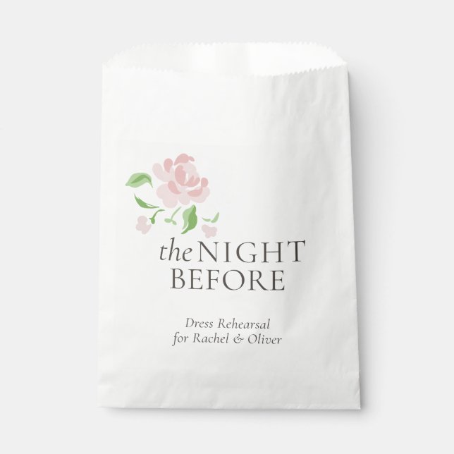Chic The Night Before Floral Wedding Favour Bag (Front)
