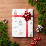 Chic The Nutcracker Christmas Ballet Decoupage Wra Wrapping Paper<br><div class="desc">Matching items available in store!  (c) The Happy Cat Studio.</div>