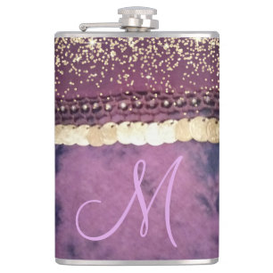Chic Tie Dye Monogram Gypsy Scarf     Hip Flask