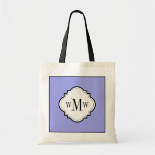 CHIC TOTE_PERIWINKLE/WHITE/BLACK TOTE BAG