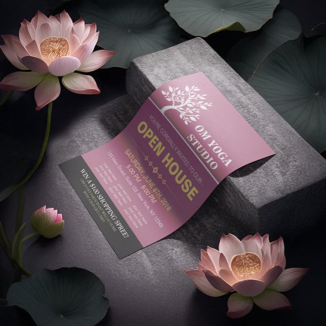 Chic Tree Yoga Instructor Therapy Salon Open House Flyer (Creator Uploaded)