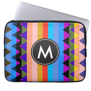 Chic Trendy Chevron Stripes Pattern #2 Laptop Sleeve